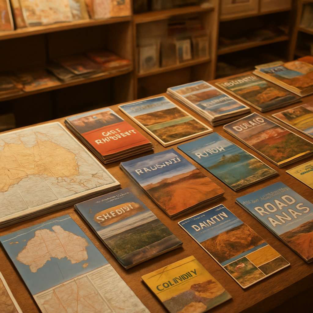 Travel maps and tourism brochures at Cobar Newsagency